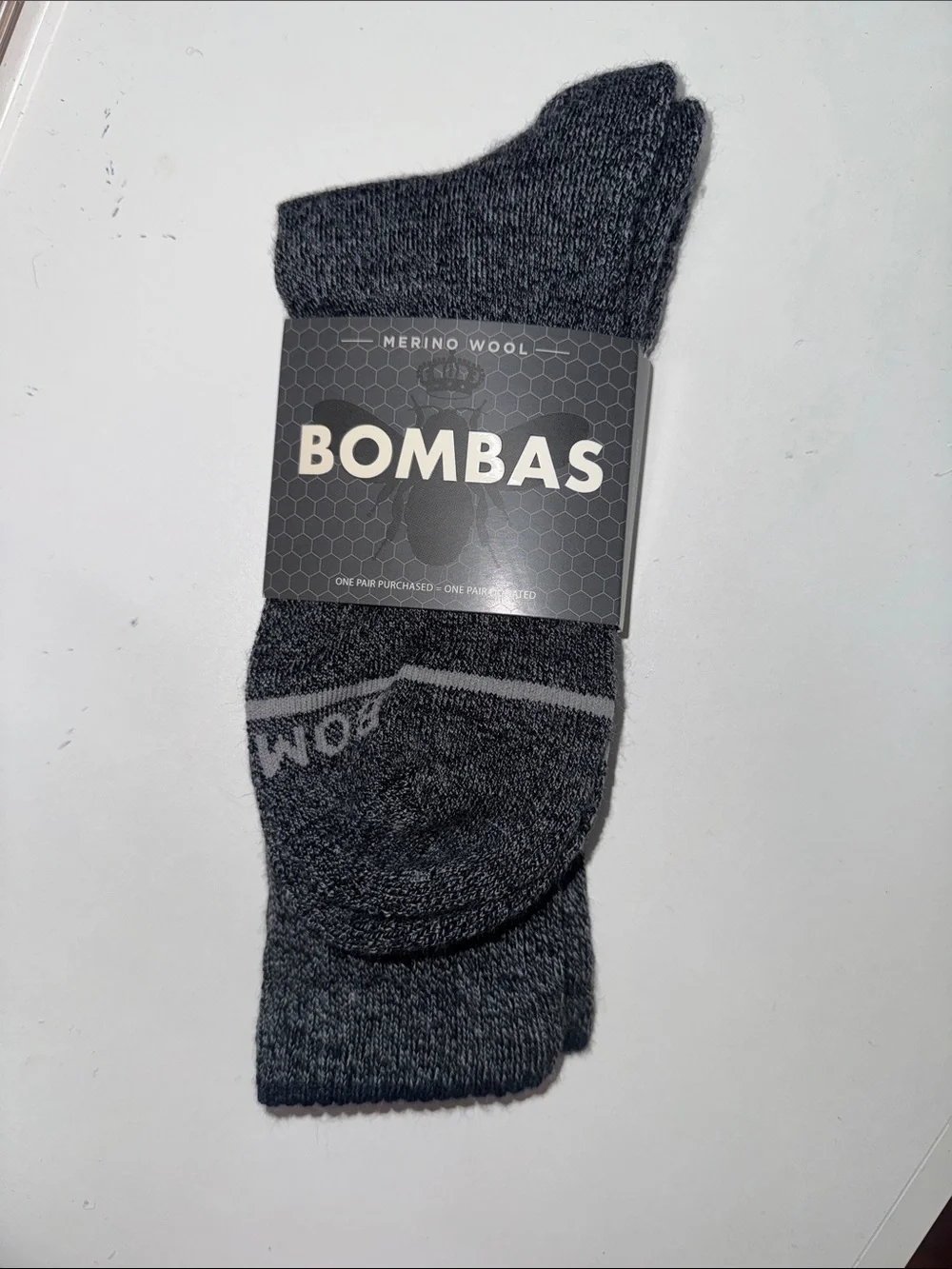 Bombas Men's Crew Socks in Charcoal Gray